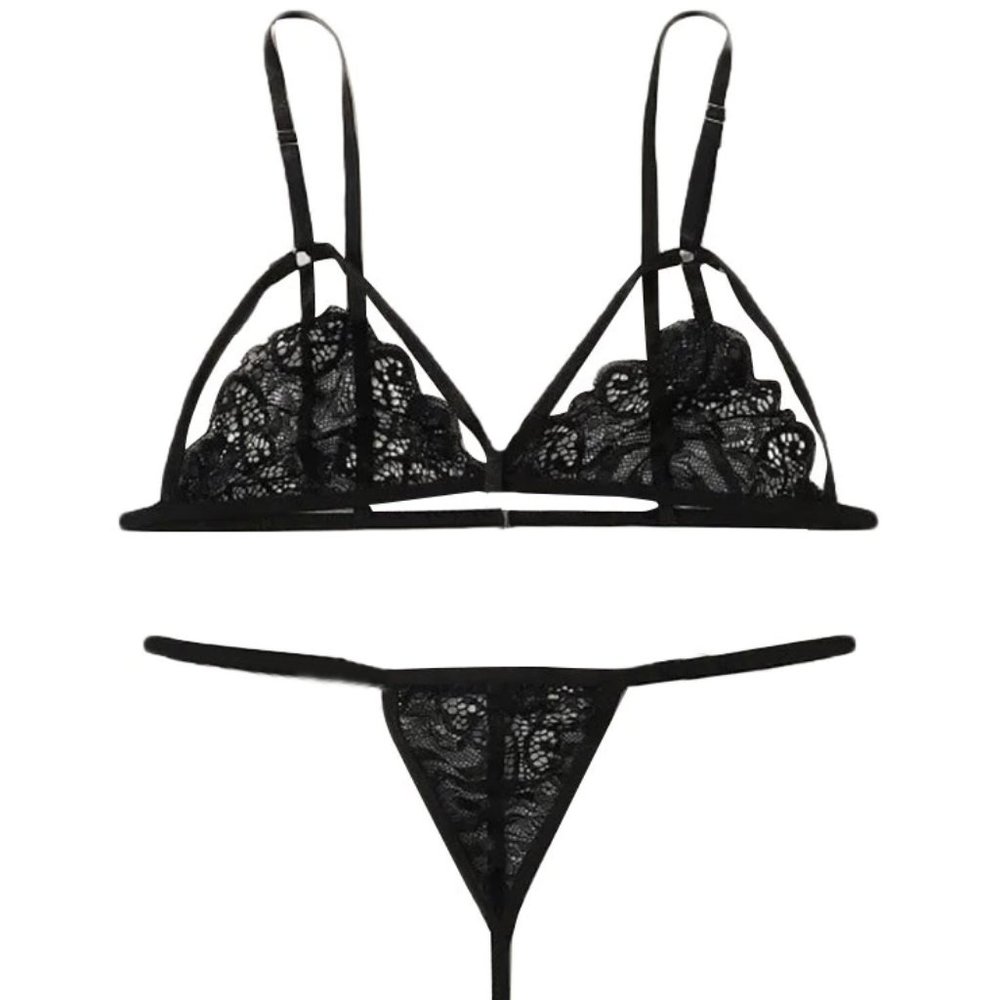 7/$25 Strappy bralette & thong set BNIP